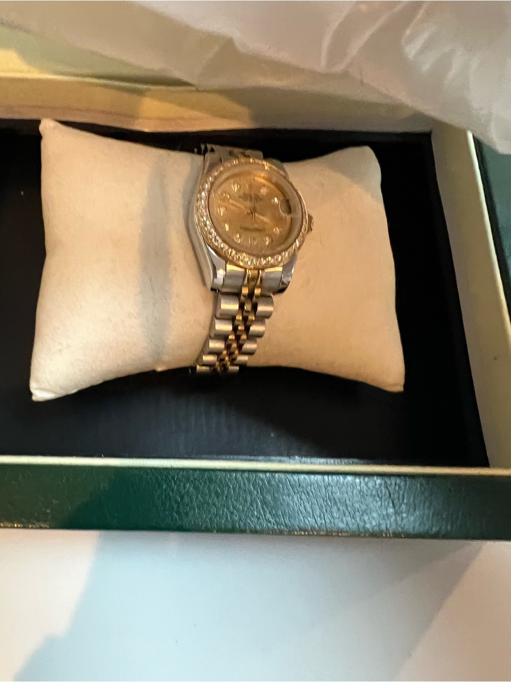 Unknown brand..,  Two-Tone Gold and Silver Diamond Bezel Women's Bracelet Watch - Picture 12 of 16